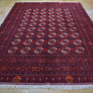 Hand-Knotted Turkmen Handmade Tribal Traditional Afghan Rug (Size 6.6 X 9.8) Brrsf-2151