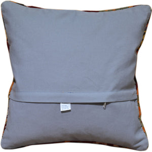 16" x 16" Geometric Pattern Hand-Woven Turkish Kilim Pillow Cover Brpal-570