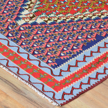 Load image into Gallery viewer, Hand-Woven Persian Sennah Kilim Village Rug 100% Wool (Size 3.9 X 5.1) Cwral-3123