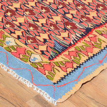 Load image into Gallery viewer, Hand-Woven Persian Sennah Kilim Geometric Design Wool Rug (Size 4.3 X 5.0) Cwral-3132
