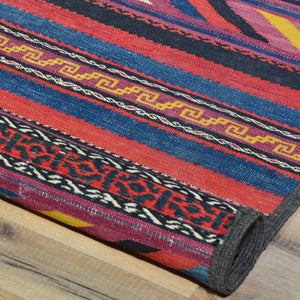 Hand-Woven Fine Afghan Tribal Kilim 100% Wool Rug (Size 3.1 X 10.6) Brral-3273