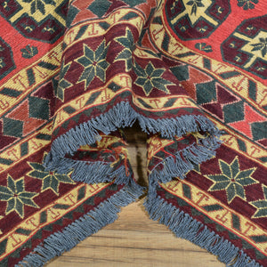 Hand-Woven Soumak Wool Tribal Caucasian Design Rug (Size 7.0 X 10.3) Brral-3303