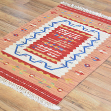 Load image into Gallery viewer, Hand-Woven Flatweave Kilim Handmade Southwestern Design Wool Rug (Size 2.1 X 3.1) Cwral-3339
