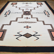 Load image into Gallery viewer, Hand-Woven Four Corner Storm Southwestern Navajo Design Rug (Size 10.2 X 14.0) Cwral-3480
