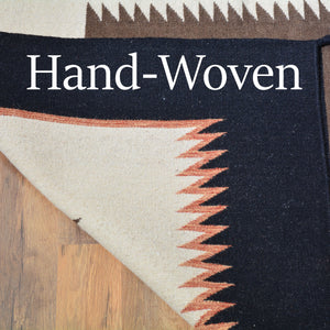 Hand-Woven Four Corner Storm Southwestern Navajo Design Rug (Size 10.2 X 14.0) Cwral-3480