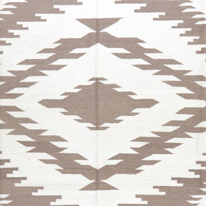 Hand-Woven Reversible Dhurrie Southwestern Design Wool Rug (Size 8.11 X 11.10) Brral-3501