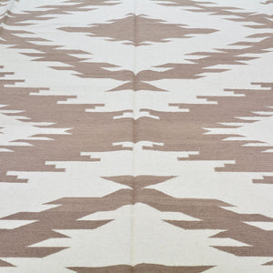 Hand-Woven Reversible Dhurrie Southwestern Design Wool Rug (Size 8.11 X 11.10) Brral-3501