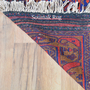 Hand-Woven Soumak Tribal Afghan Wool Handmade Rug (Size 4.2 X 5.9) Brral-3576