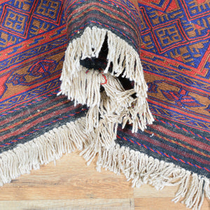 Hand-Woven Soumak Tribal Afghan Wool Handmade Rug (Size 4.2 X 5.9) Brral-3576