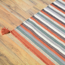 Load image into Gallery viewer, Hand-Woven Fine Flatweave Reversible Striped Design Kilim Rug (Size 4.1 X 6.1) Brral-3591