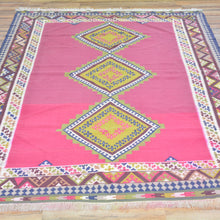 Load image into Gallery viewer, Hand-Woven Turkish Reversible Analotian Handmade Kilim Wool Rug (Size 5.0 X 7.9) Cwral-3738