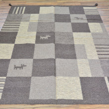 Load image into Gallery viewer, Hand-Woven Handmade Modern Reversible Wool Rug (Size 5.0 X 7.0) Cwral-3768