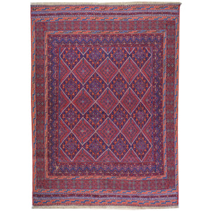 Hand-Knotted Afghan Tribal Mashwani Wool Rug (Size 4.6 X 6.2) Brral-3774