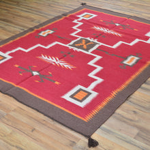 Load image into Gallery viewer, Hand-Woven Flatweave Kilim Southwestern Design Rug (Size 5.1 X 6.11) Brral-3780