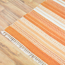 Load image into Gallery viewer, Hand-Woven Handmade Striped Kilim Flatweave Wool Rug (Size 5.1 X 8.1) Brral-3810