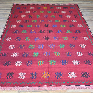 Sumak Turkish Tribal Kilim Handmade Wool Rug (Size 4.7 X 7.4) Brral-3825