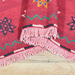Sumak Turkish Tribal Kilim Handmade Wool Rug (Size 4.7 X 7.4) Brral-3825