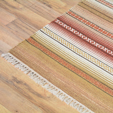 Load image into Gallery viewer, Hand-Woven Flatweave Stripe Design Handmade Wool Rug (Size 5.6 X 7.11) Cwral-3837
