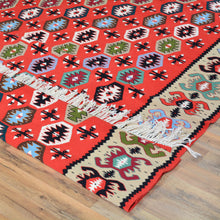 Load image into Gallery viewer, Hand-Woven Turkish Shorkoi Reversible Kilim Wool Rug (Size 6.7 X 9.10) Brral-4047