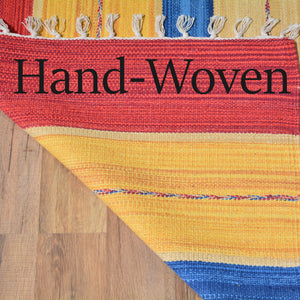Hand-Woven Reversible Cotton Dhurrie Kilim Southwestern Design Rug (Size 6.0 X 9.0) Brral-4101