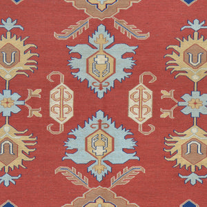 Hand-Woven Tribal Afghan Soumak Caucasian Design Wool Rug (Size 5.11 X 7.11) Brral-4113