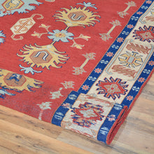 Load image into Gallery viewer, Hand-Woven Tribal Afghan Soumak Caucasian Design Wool Rug (Size 5.11 X 7.11) Brral-4113