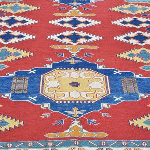 Hand-Woven Soumak Afghan Tribal Wool Handmade Rug (Size 5.8 X 8.9) Cwral-4131