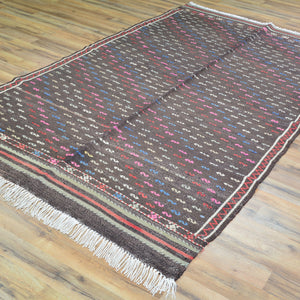 Hand-Woven Tribal Turkish Flatweave Handmade Wool Kilim Rug (Size 4.7 X 7.8) Brral-4152