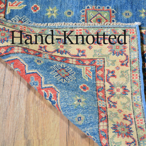 Hand-Knotted Caucasian Kazak Design Handmade Wool Rug (Size 2.9 X 17.6) Cwral-417
