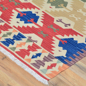 Hand-Woven Reversible Oriental Handmade Kilim Wool Rug (Size 5.0 X 7.2) Brral-4203