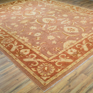 Hand-Knotted Peshawar Oushak Design Wool Rug (Size 10.2 X 13.8) Brral-4230