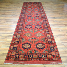 Load image into Gallery viewer, Hand-Knotted Afghan Ersari Design 100% Wool Handmade Rug (Size 3.4 X 13.0) Brrsf-435