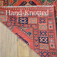 Load image into Gallery viewer, Hand-Knotted Afghan Ersari Design 100% Wool Handmade Rug (Size 3.4 X 13.0) Brrsf-435