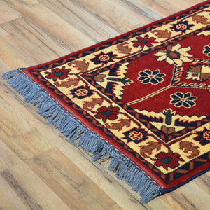 Hand-Knotted Tribal Afghan Karaghai 100% Wool Long Runner Rug (Size 2.3 X 19.4) Brral-4449