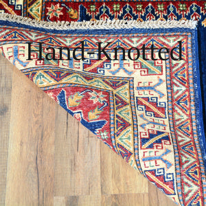 Hand-Knotted Fine Tribal Super Kazak Handmade 100% Wool Rug (Size 2.9 X 9.10) Brral-4464