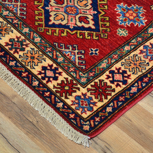 Hand-Knotted Fine Super Kazak Rug Tribal Handmade 100% Wool Rug (Size 2.9 X 10.1) Cwral-4509