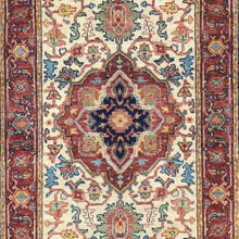 Load image into Gallery viewer, Hand-Knotted Fine Heriz Traditional Design 100% Wool Handmade Rug (Size 2.7 X 12.0) Cwral-4545