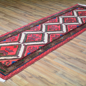 Hand-Knotted Vintage Tribal Design Handmade 100% Wool Rug (Size 2.8 X 9.1) Brral-4593