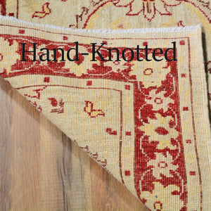 Hand-Knotted Afghan Peshawar Chobi Design Handmade 100% Wool Rug (Size 2.10 X 14.1) Brral-4635