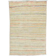 Load image into Gallery viewer, Hand-Knotted Peshawar Gabbeh Modern Design Handmade Wool Rug (Size 3.4 X 4.11) Brral-4710