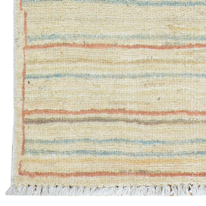 Hand-Knotted Peshawar Gabbeh Modern Design Handmade Wool Rug (Size 3.4 X 4.11) Brral-4710