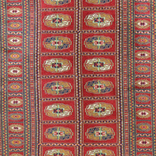 Load image into Gallery viewer, Hand-Knotted Fine Afghan Bokhara Tribal Design Handmade Wool Rug (Size 3.2 X 5.6) Brral-4740