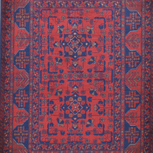 Hand-Knotted Turkoman Tribal Khal Mohammadi Traditional Wool Rug (Size 3.5 X 5.0) Cwral-4746