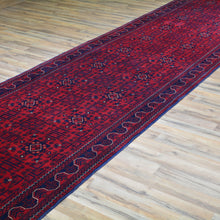 Load image into Gallery viewer, Hand-Knotted Fine Afghan Turkamon Design Handmade 100% Wool Rug (Size 4.3 X 15.10) Brral-4842