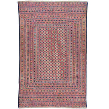 Load image into Gallery viewer, Soumak Tribal Maleeki Tribal Design Handmade Wool Rug (Size 3.8 X 5.11) Brral-4902