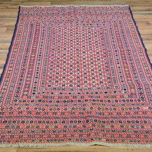 Soumak Tribal Maleeki Tribal Design Handmade Wool Rug (Size 3.8 X 5.11) Brral-4902