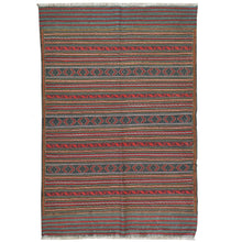 Load image into Gallery viewer, Hand-Woven Fine Tribal Afghan Sumack Rug Striped Design Wool Rug (Size 3.1 X 4.7) Cwral-4908