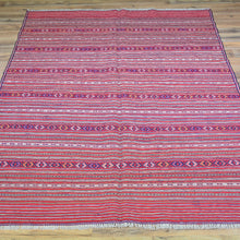 Load image into Gallery viewer, Soumak Tribal Lagharee Tribal Design Handmade Wool Rug (Size 4.6 X 6.2) Brral-4920