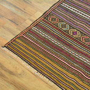 Soumak Afghan Lagharee Tribal Design Handmade Wool Rug (Size 3.4 X 4.7) Brral-4956