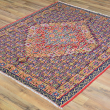 Load image into Gallery viewer, Hand-Woven Fine Senneh Tribal Design Kilim Handmade Wool Rug (Size 4.1 X 4.11) Brral-4980